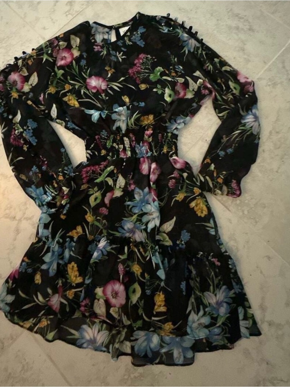 ๐MISA LAS ANGELES - CALLAE Floral Mini Dress - S ๐ - Picture 5 of 7